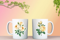 Yellow Roses Stickers PNG and JPEG Product Image 3
