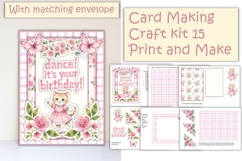 Summer Flowers Card Making Kit 15 with matching envelope Product Image 1