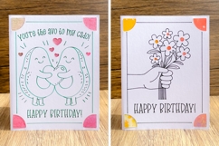 Birthday Insert Card SVG Bundle | 9 Holiday Card Designs Product Image 3