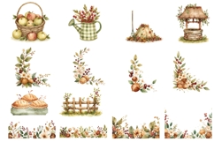 26 Cute Woodland Critters Clipart kit PNGs Product Image 3