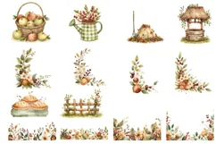 26 Cute Woodland Critters Clipart kit PNGs Product Image 3