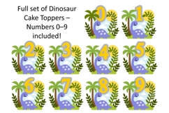 Dinosaur SVG | 3D Cake Topper designs| Numbers 0 - 9 Product Image 3