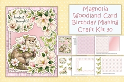 Summer Magnolia Woodland Card Making Kit 30 with envelope Product Image 1