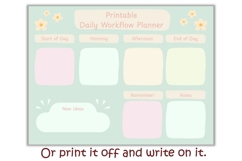 Workflow Daily Planner Sheets Edit in Canva Product Image 3