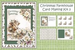 Watercolour Christmas Farmhouse Cow Card Making Kit 3 Product Image 1