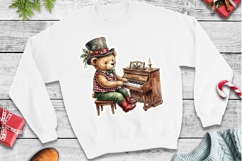 12 Cute Fergus the Christmas Bear Stickers PNG Product Image 3