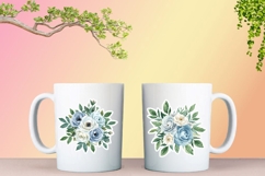 Blue Roses Stickers PNG and JPEG Product Image 3