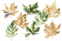 24 Piece Christmas Florals Watercolour Clipart PNG Product Image 3