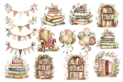 The Woodland Library Cute Clipart kit Product Image 3