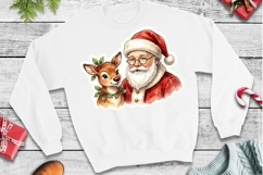 Vintage Christmas Santa Stickers PNG and JPEG Product Image 3