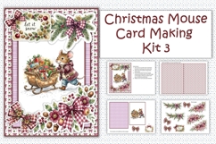 Christmas Mouse Card Making Kit 3 JPEGS Product Image 1