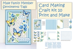 Summer Flowers Card Making Kit 10 All Male Family Members Product Image 1