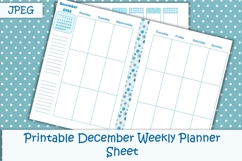December Printable Planner Pages Daily, weekly and stickers Product Image 3