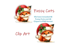 Christmas Woodland Critters Bundle Fussy cuts and clipart Product Image 4