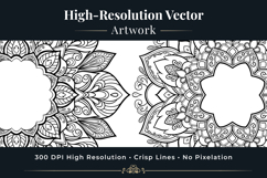50 Floral Mandala SVG Bundle | Mandala Coloring Pages Product Image 4