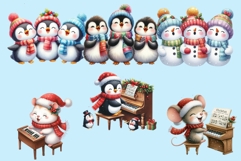 Christmas Carolling Cuties Clipart PNGs Product Image 4