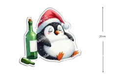 12 Christmas Drunken Animals Stickers JPEG and PNGs Product Image 5