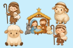 20 Christmas Nativity Characters clipart PNGs Product Image 4