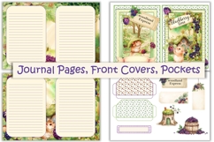 Blackberry Time Junk Journal Kit JPEG 12 pages A4 Product Image 4
