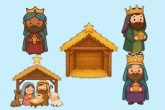 20 Christmas Nativity Characters clipart PNGs Product Image 5