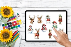 Vintage Christmas Stickers PNG and JPEG Product Image 2