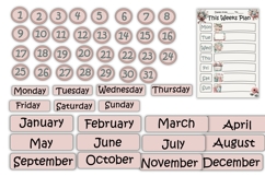 Shabby Chic Planner Stickers Kit 106 Items, PNGs Product Image 5