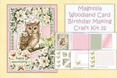 Summer Magnolia Woodland Card Making Kit 32 with envelope Product Image 1