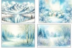 12 January Winter Backgrounds A4 JPEGS Product Image 2
