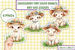 Cute Easter Bonnet Goat Stickers at Chuckleberry Farm PNG Product Image 1
