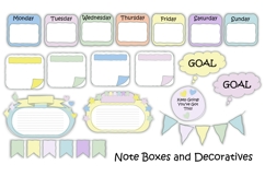 Full Doodled Planner Kit 116 Items, PNGs Product Image 6