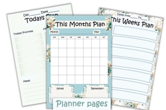 Shabby Chic Blue and White Planner Stickers Kit 104Items, Product Image 7