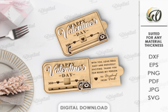 Sliding Greeting Card Laser Cut. Card with slider SVG Product Image 1