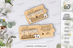 Sliding Greeting Card Laser Cut. Card with slider SVG Product Image 1