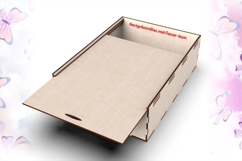 Laser Cutting Box 28x20x7cm Sliding Lid SVG Product Image 1