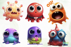 Slime Monster Clipart Bundle Product Image 10
