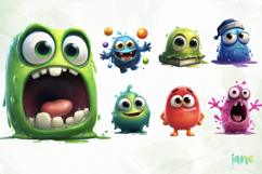 Slime Monster Clipart Bundle Product Image 5
