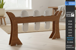 Wooden Slipper Stands Laser Cut Bundle | Guest Shoe Rack SVG Product Image 8