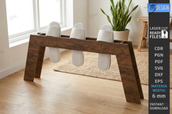 Wooden Slipper Stands Laser Cut Bundle | Guest Shoe Rack SVG Product Image 10