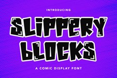 Slippery Blocks - A Comic Display Font Product Image 1