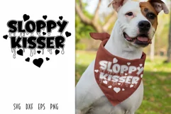 Dog Bandana & Shirt - Sloppy Kisser SVG Product Image 2