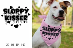 Dog Bandana & Shirt - Sloppy Kisser SVG Product Image 1