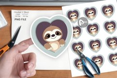 Sticker Heart Sloth Product Image 1