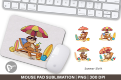 Mouse Pad Summer Sloth Product Image 1