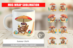 Mug Wrap Summer Sloth Product Image 1