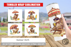 Tumbler Summer Sloth Product Image 1