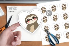 Sticker Heart Sloth Product Image 1