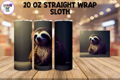 Realistic Sloth Sublimation Tumbler Wrap Product Image 1