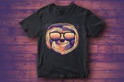 Sloth colorful wearing a eyeglasses vector illustration Product Image 2