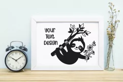 Sloth Svg, Baby Sloth flower svg, Flower Animal svg. Product Image 6
