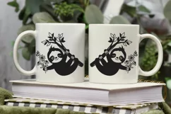 Sloth Svg, Baby Sloth flower svg, Flower Animal svg. Product Image 7
